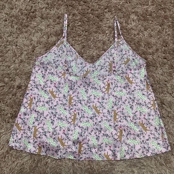 Victoria’s Secret Y2K Style Pastel Pink Retro Tiger Print Camisole Size Small - Picture 9 of 12